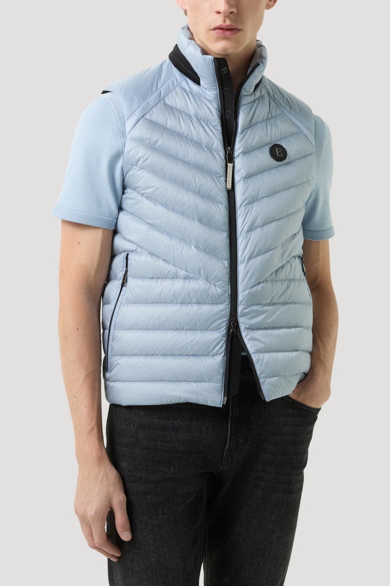 Lasse Lightweight Down Vest, Alternate, color, Light blue