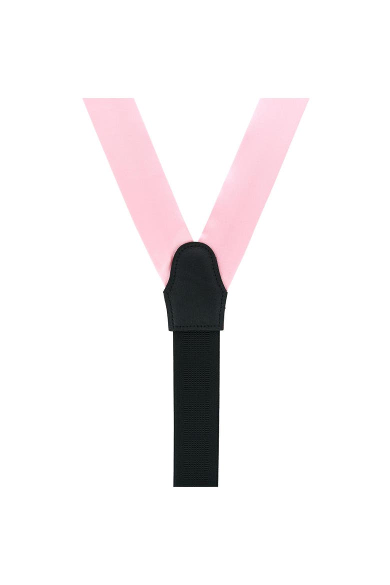 Big & Tall Sutton Solid Silk Formal End Suspenders, Alternate, color, Pink