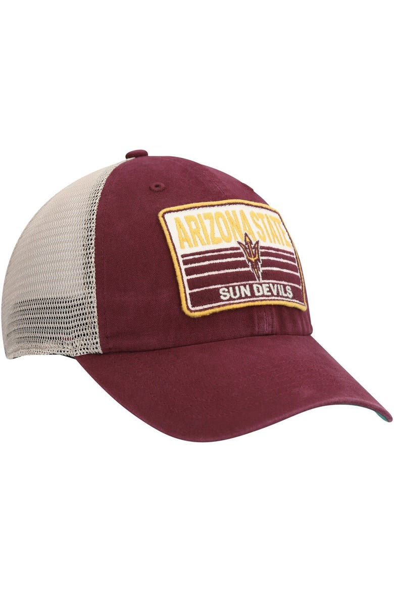 Men's '47 Maroon Arizona State Sun Devils Four Stroke Clean Up Trucker Snapback Hat, Alternate, color, Maroon