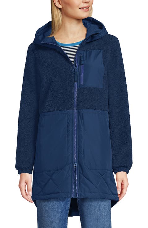 High Pile Quilted Mixed Media Parka