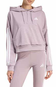 adidas Essentials 3-Stripe Quarter Zip Sweatshirt