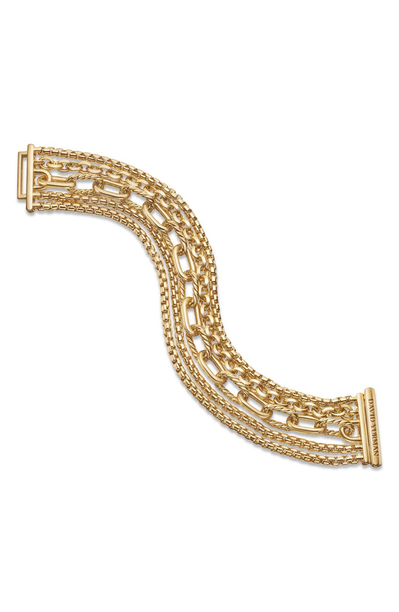 David Yurman Multirow Chain Bracelet in 18K Yellow Gold, Alternate, color, 18K Yellow Gold