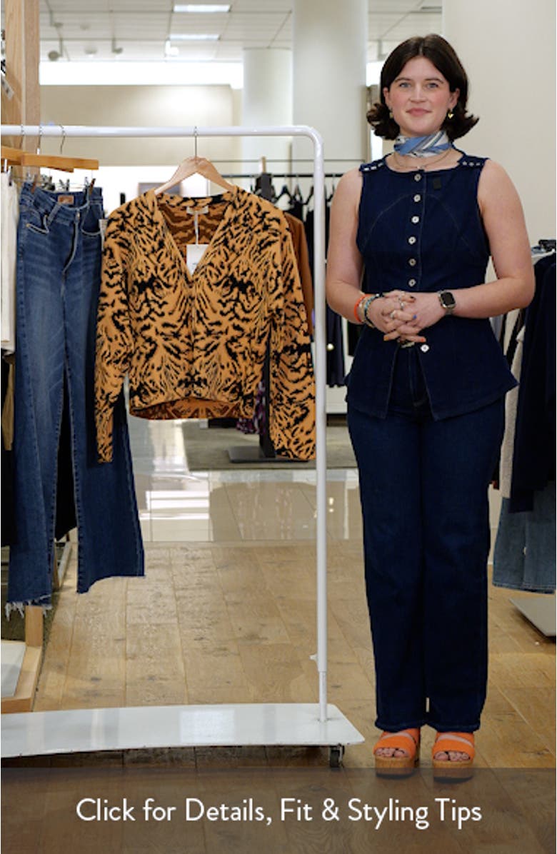 Payton Metallic Tiger Jacquard Cardigan, sales video thumbnail