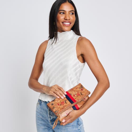 Moda Luxe Jules Print Clutch In Brown