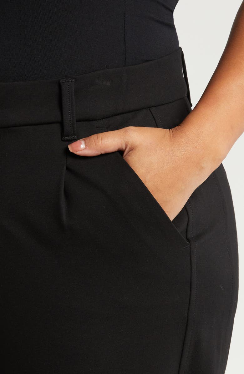 Wit & Wisdom 'Ab'Solution Skyrise Pleated Ankle Straight Leg Pants, Alternate, color, Black