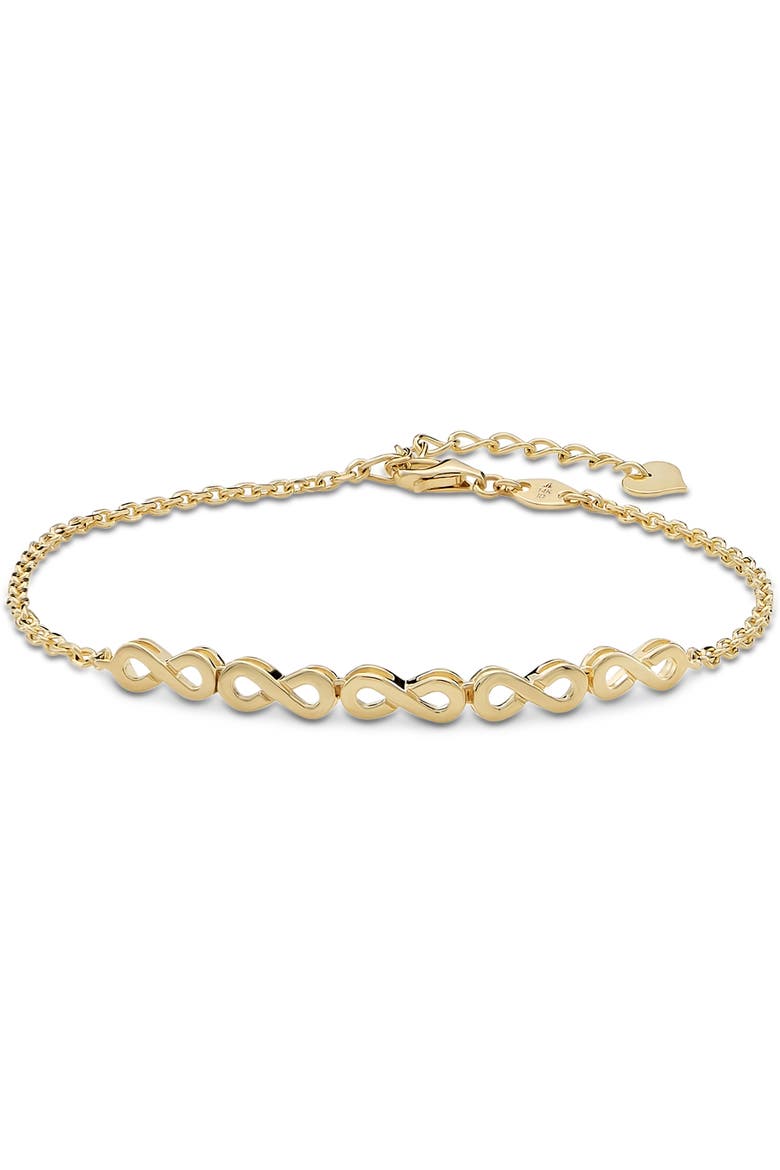 Infinity Chain Bracelet in 14K Gold, 40mm, Main, color, Yellow Gold