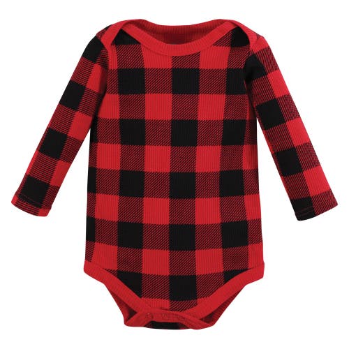 Hudson Baby Thermal Long Sleeve Bodysuits In Multi