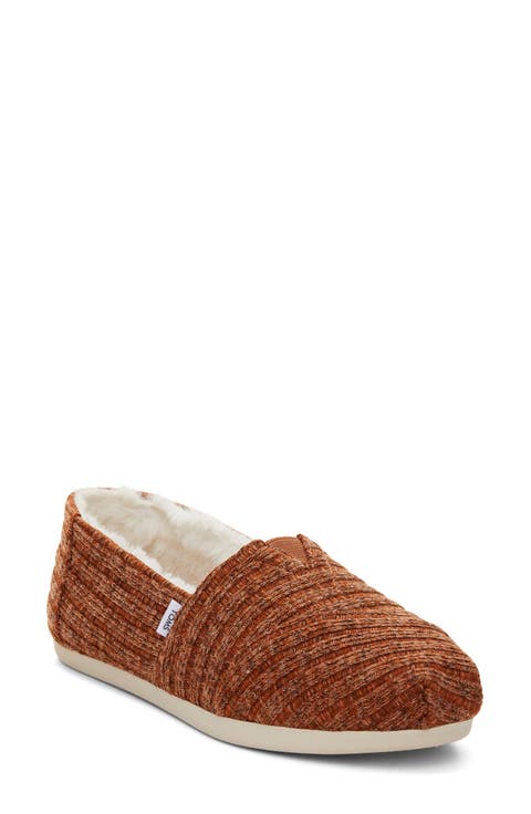 Alpargata Rib Faux Fur Lined Slip-On (Women)