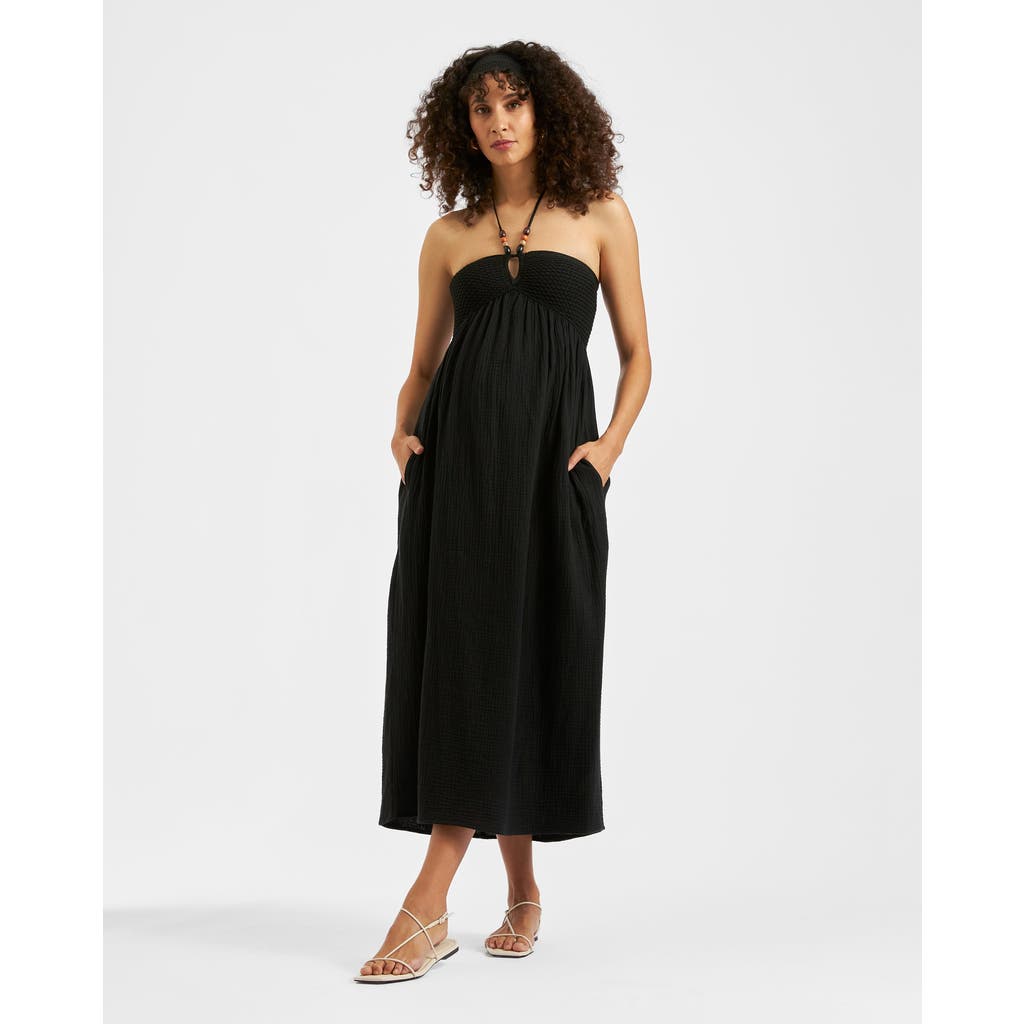 Ripe Maternity Evie Crochet Dress In Black