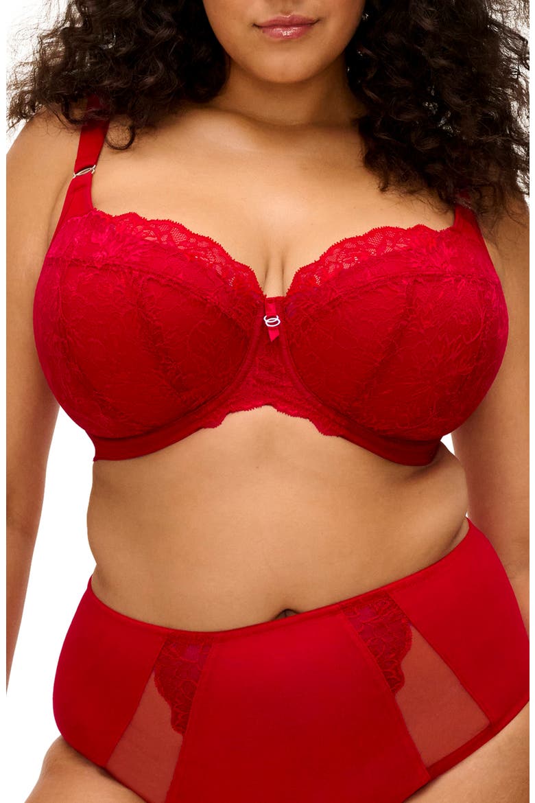 Brianna Underwire Padded Half Cup Bra, Main, color, HTERED