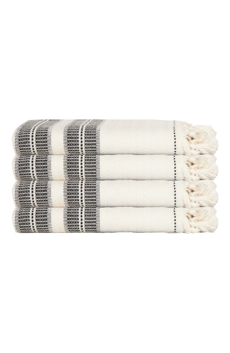 Olive & Linen Costa Ivory Turkish Hand / Kitchen Towel Bundle, Main, color, 