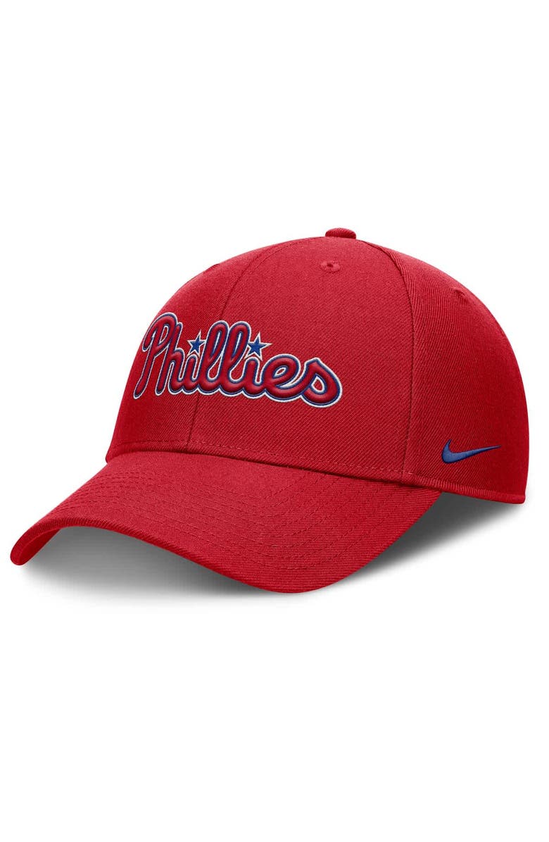 Nike Men's Nike Red Philadelphia Phillies Rise Gaberdine Adjustable Hat, Alternate, color, Red
