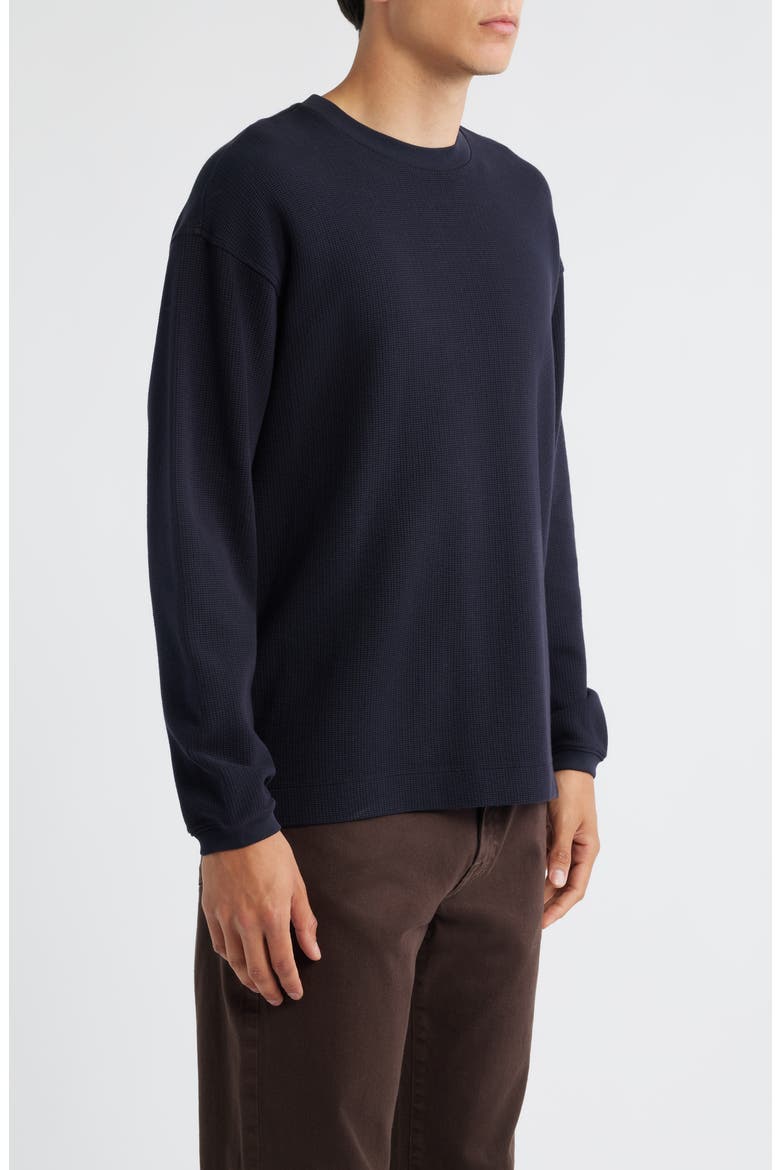 Long Sleeve Waffle Stitch T-Shirt, Alternate, color, DARK NAVY