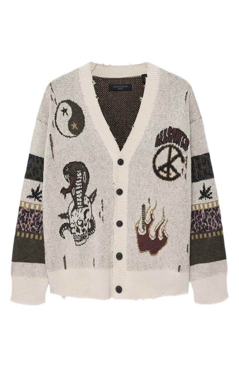 Bram Distressed Cotton Cardigan