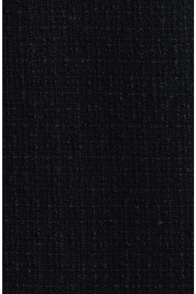 Dale Chain Trim Sleeveless Cotton Blend Tweed Sheath Dress, Alternate, color, BLACK