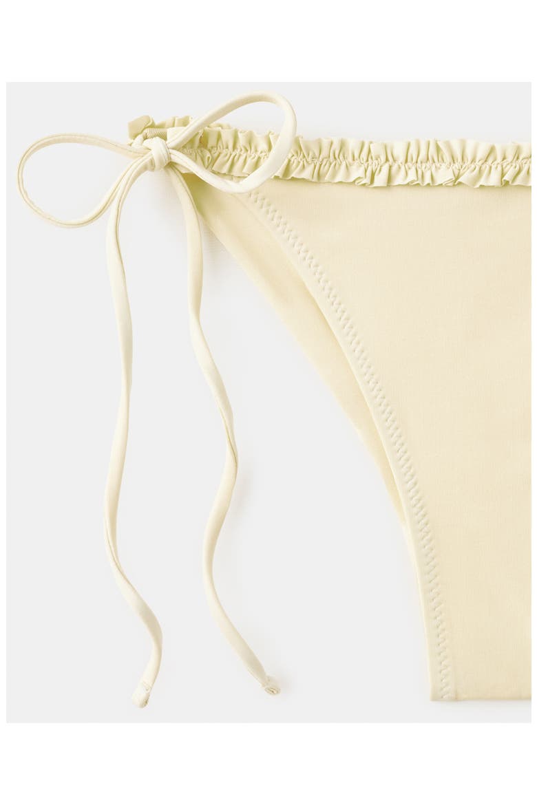 Ruched Cheeky Bikini Bottoms, Alternate, color, ECRU