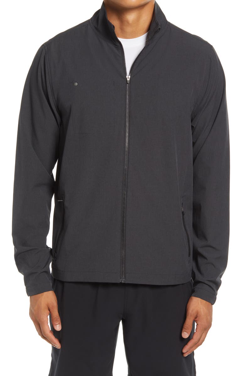 Vuori Venture Track Jacket, Alternate, color, Black Linen Texture