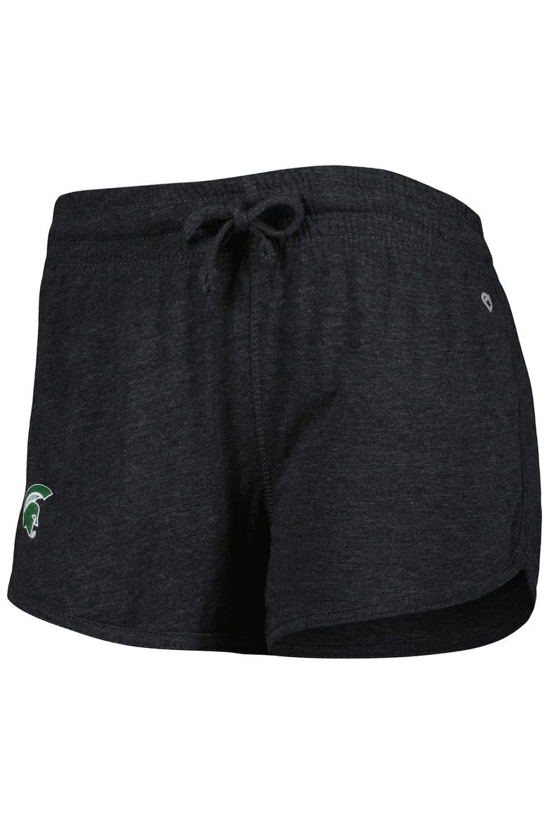 Women's Colosseum Heather Black Michigan State Spartans Simone Core Shorts, Alternate, color, Heather Black