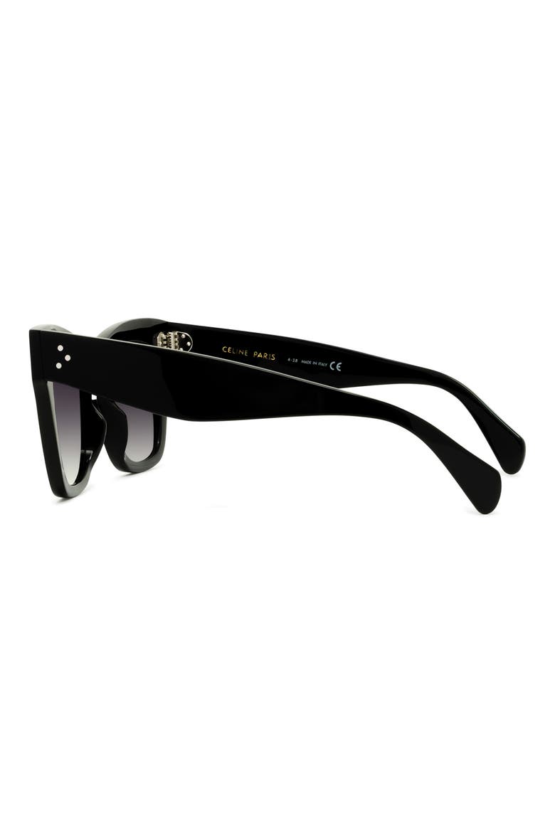 50mm Polarized Square Sunglasses, Alternate, color, BLACK/ GREY POLAR