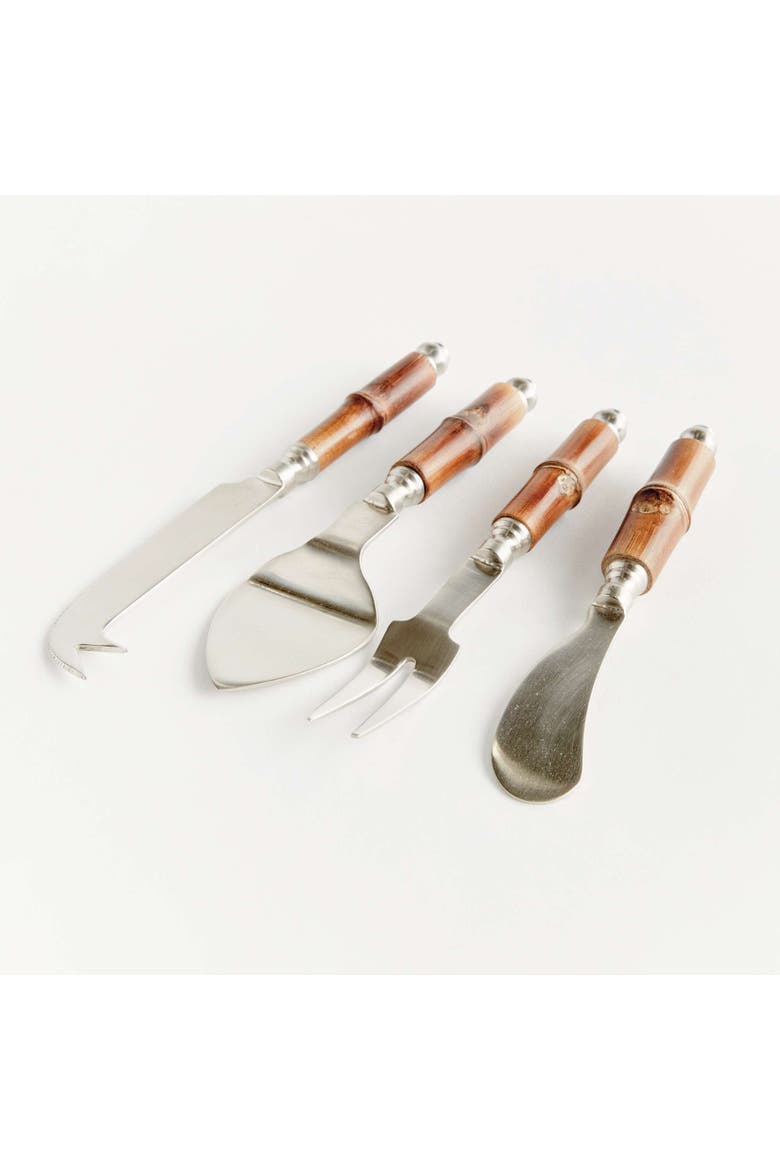 Barclay Butera Keystone Cheese Knives Set Of 4, Alternate, color, Brown
