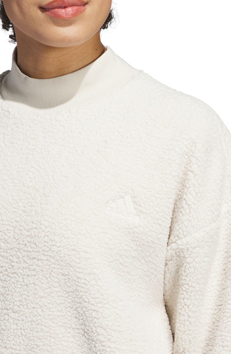 adidas Coze High Pile Fleece Sweatshirt, Alternate, color, 