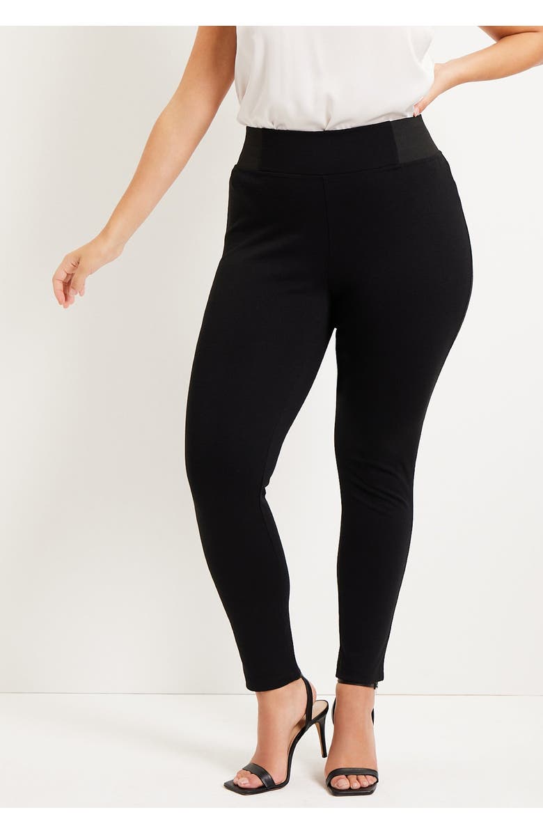 June + Vie FormFit Classic Ponte Pant, Alternate, color, Black