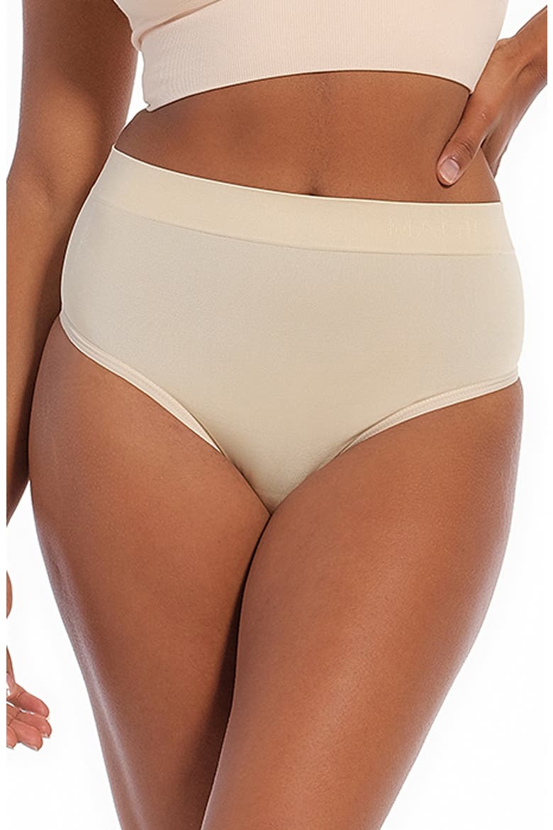 Comfort Seamless Shaping Thong, Main, color, LATTE