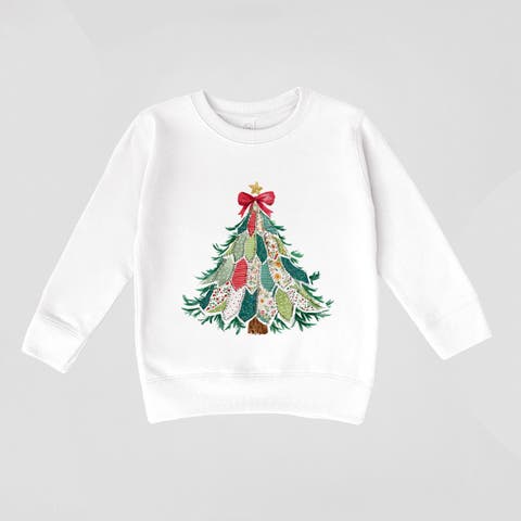 Christmas Tree Stitched Sweatshirt (toddler)