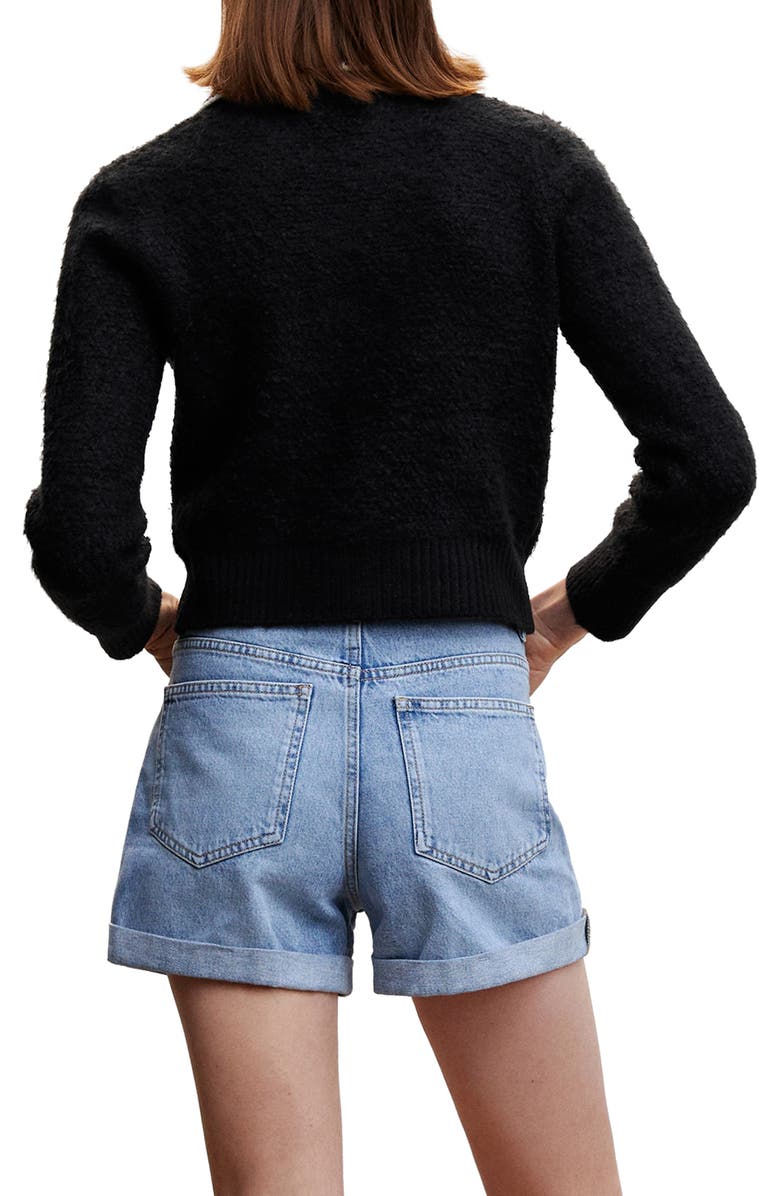 MANGO Contrast Trim Crop Cardigan, Alternate, color, 