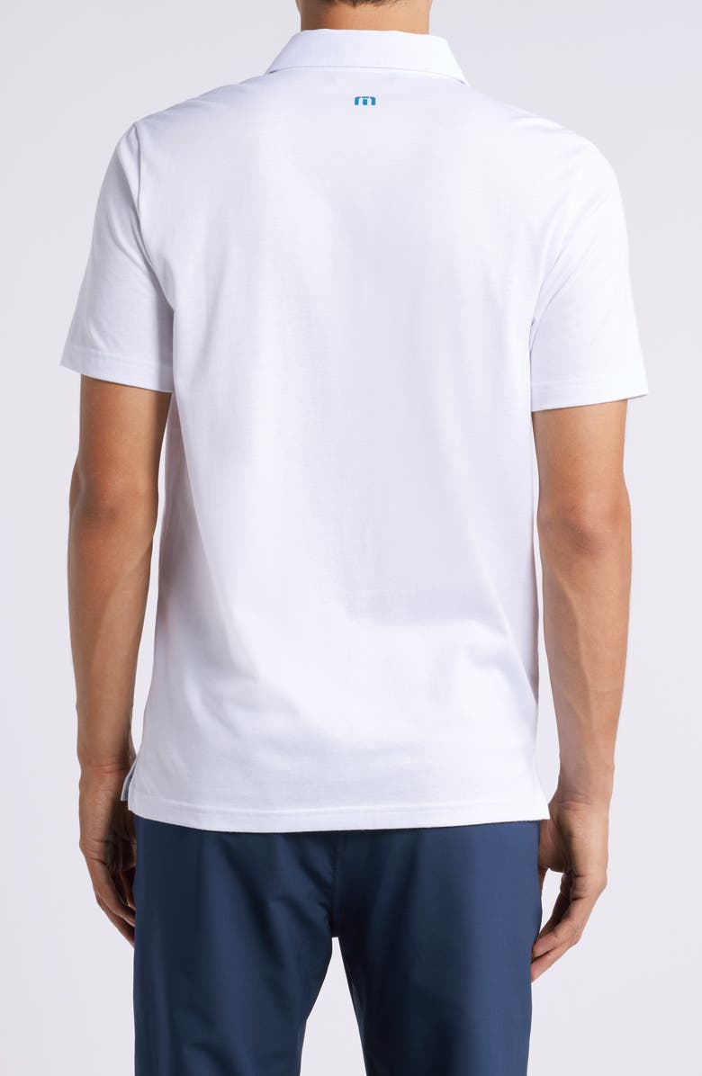 TravisMathew Deck Navigator Chest Stripe Polo, Alternate, color, White