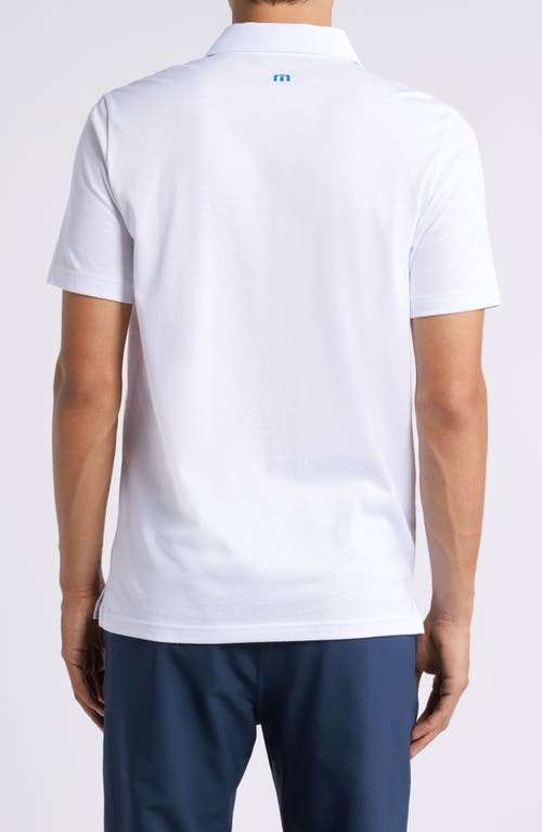 Travismathew Deck Navigator Chest Stripe Polo In White