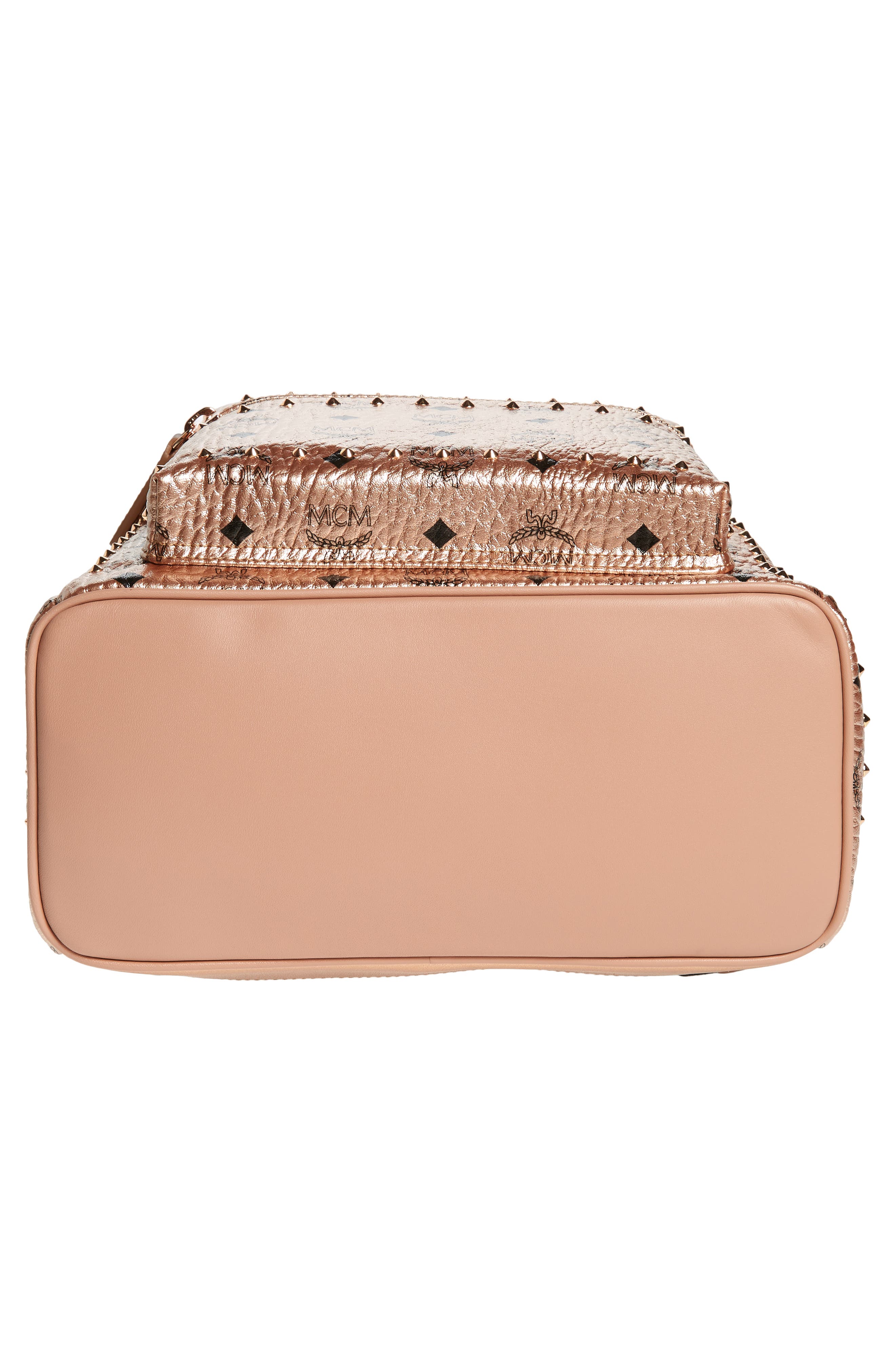 MCM Medium Stark Side Stud Coated Canvas Backpack, Alternate, color, 