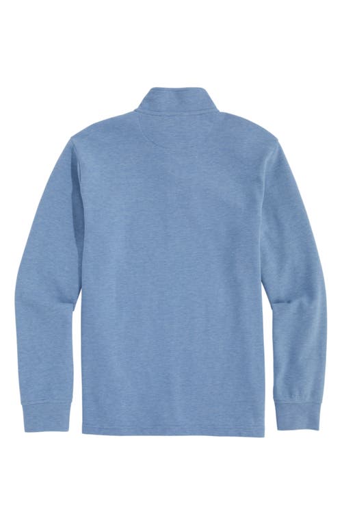 Vineyard Vines Saltwater Stripe Quarter Zip Pullover In Club Blue