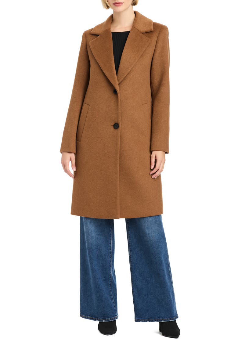 Wool Blend Coat, Main, color, CAMEL