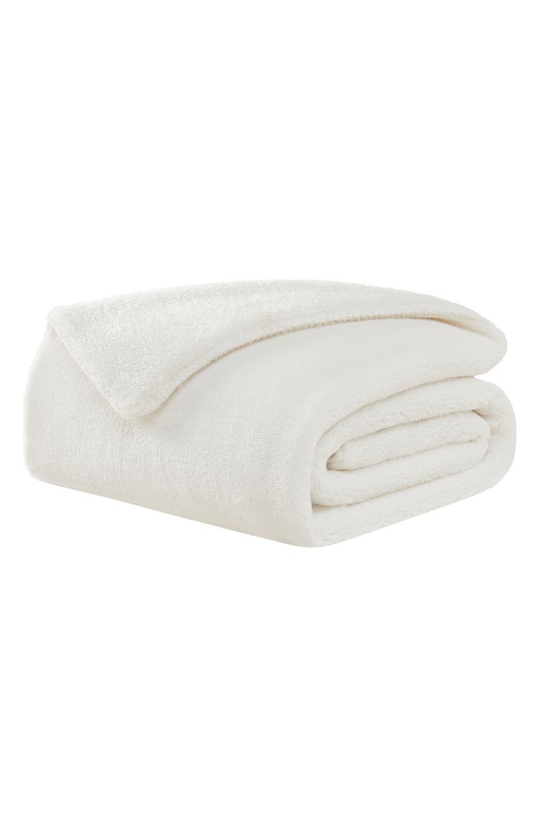 UGG<sup>®</sup> Whitecap Fleece Throw Blanket, Main, color, Snow