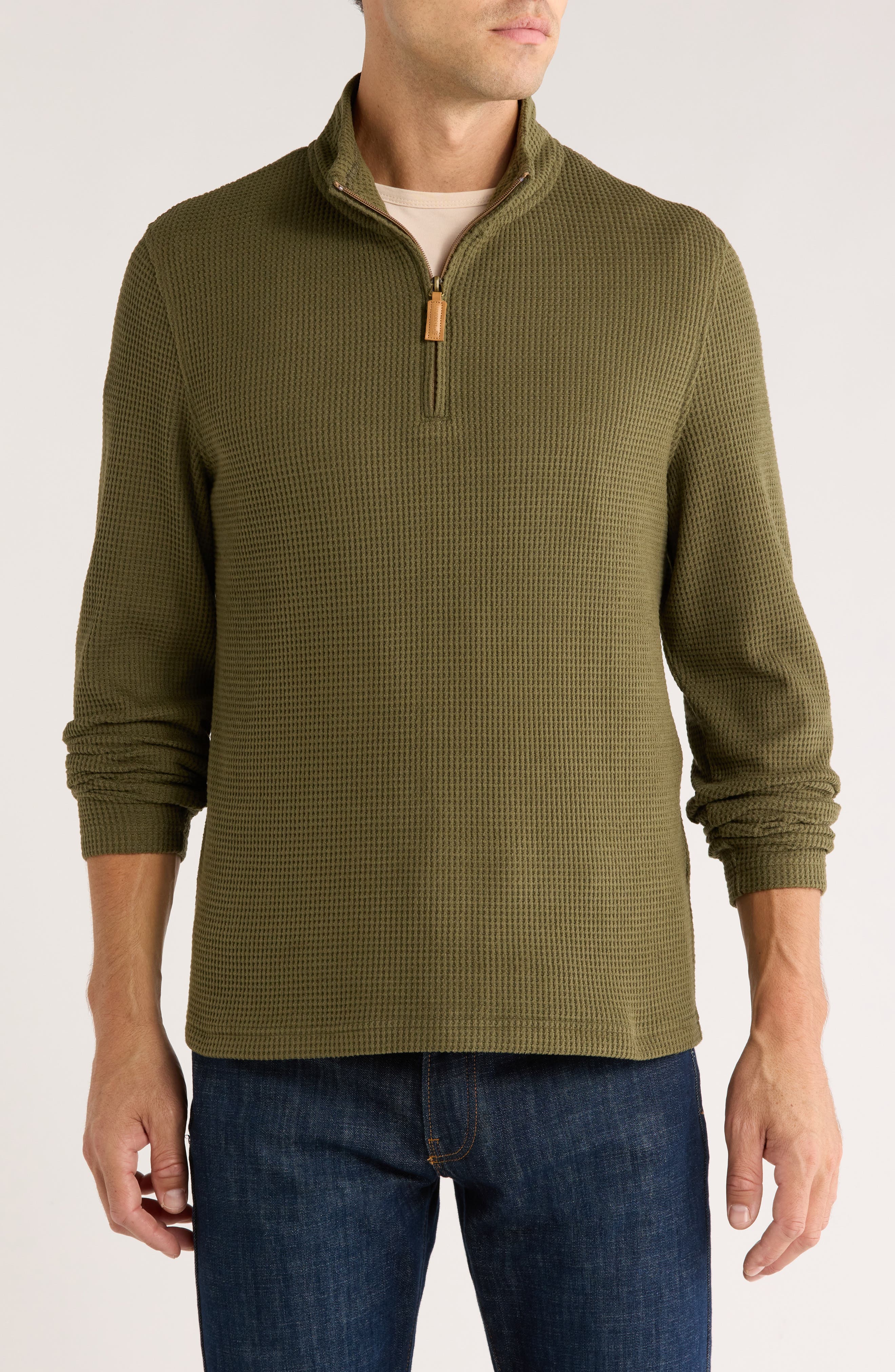 Heritage Lux Waffle Knit Quarter Zip Pullover - image 5