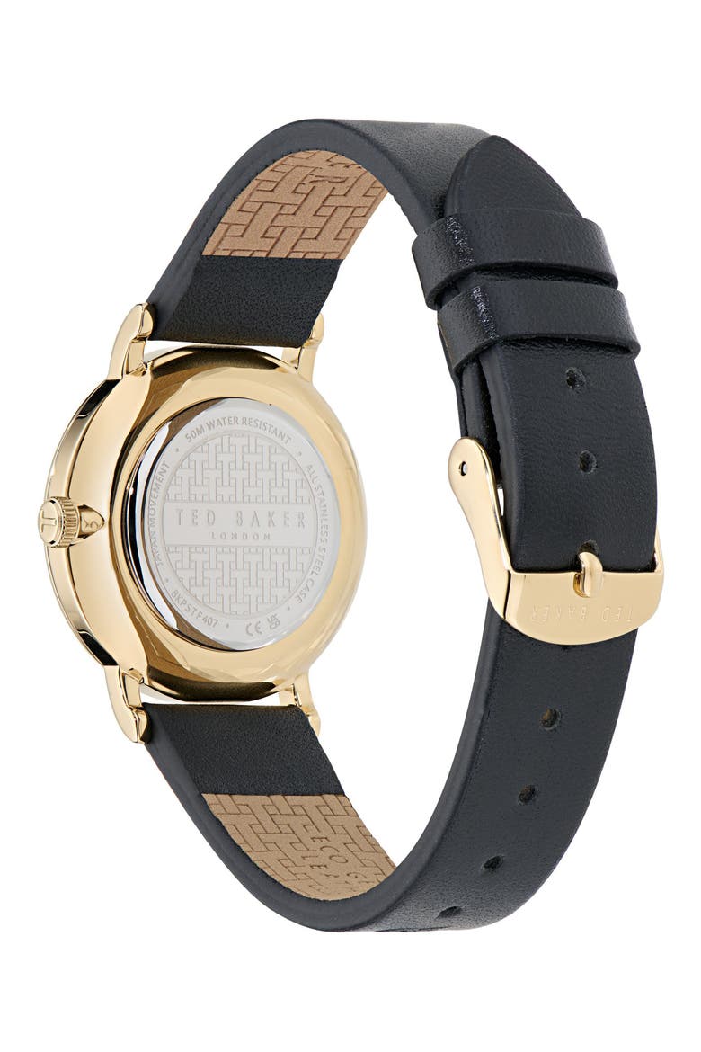 Classic Leather Strap Watch, 32mm, Alternate, color, BLACK