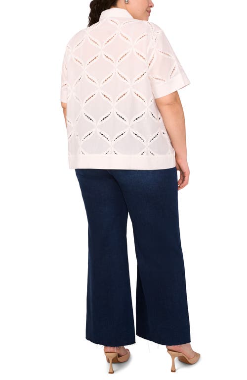 Halogenr Halogen(r) Ladder Stitch Accent Cotton Button-up Shirt