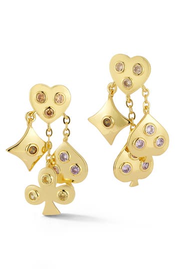 Chloe & Madison Chloe And Madison Suit Dangle Drop Earrings In Gold