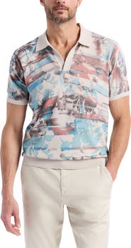 Robert Graham Ordale Johnny Collar Cotton Sweater Polo