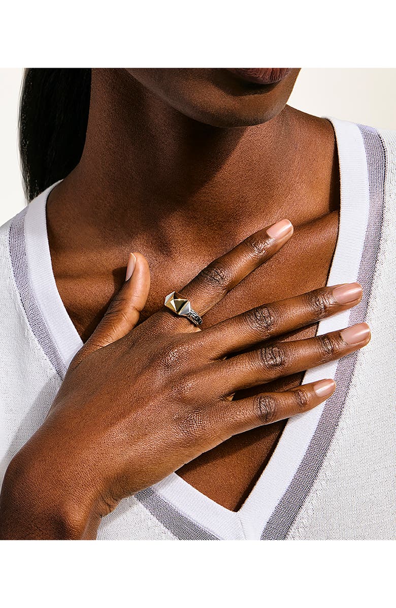 John Hardy Icon Stud Ring, Alternate, color, Silver And Gold