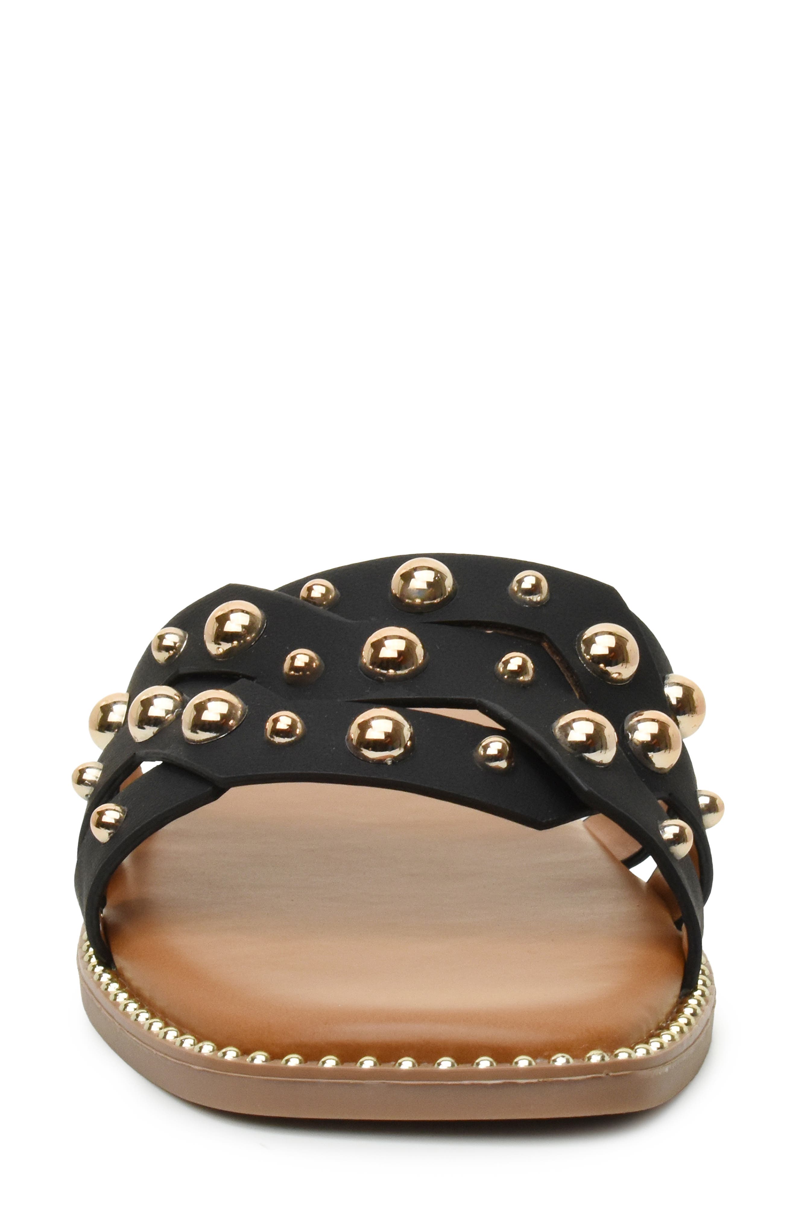 Nicole Miller Studded Slide Sandal, Alternate, color, 