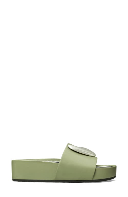 Tory Burch Patos Platform Slide Sandal In Green
