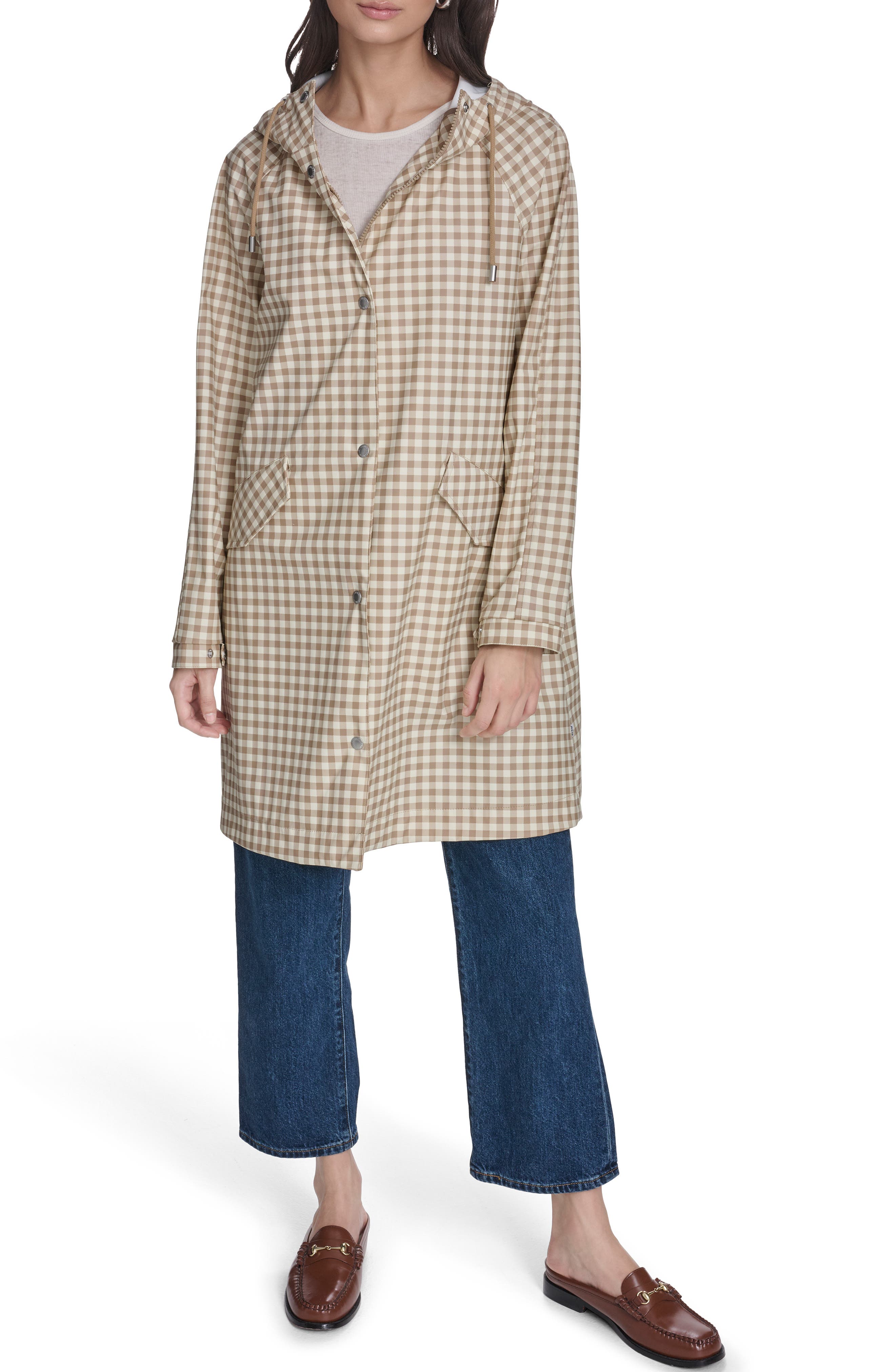 Water Resistant Hooded Long Rain Jacket - image 5