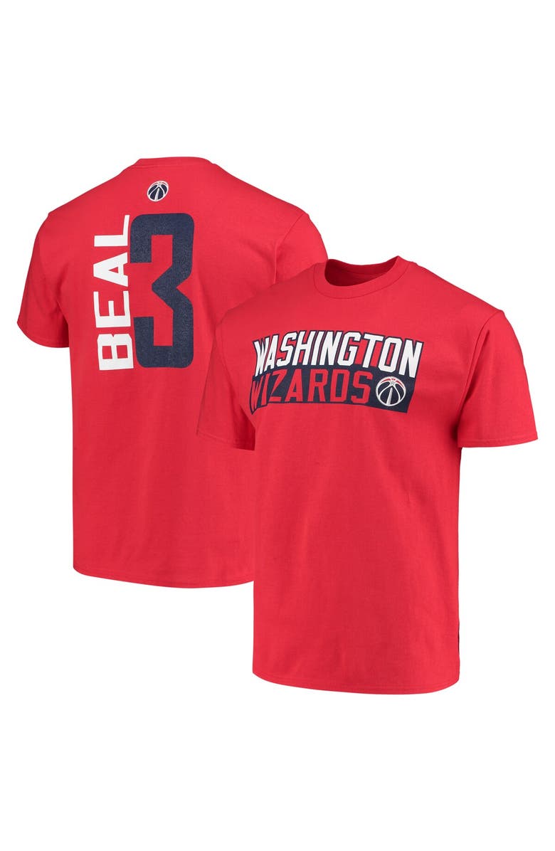 MAJESTIC Men's Majestic Bradley Beal Red Washington Wizards Vertical Name & Number T-Shirt, Alternate, color, 