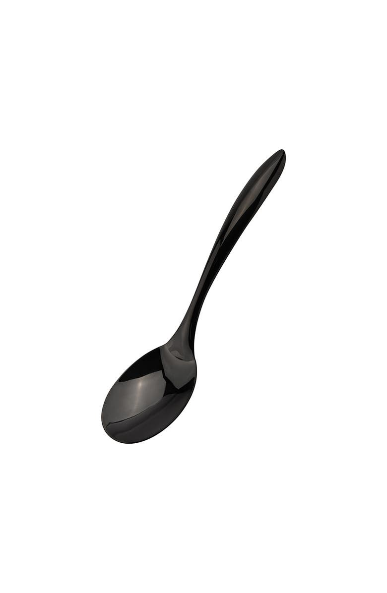CUISIPRO Black Tempo Noir Mirror Finished Spoon, 10 inch, Main, color,
