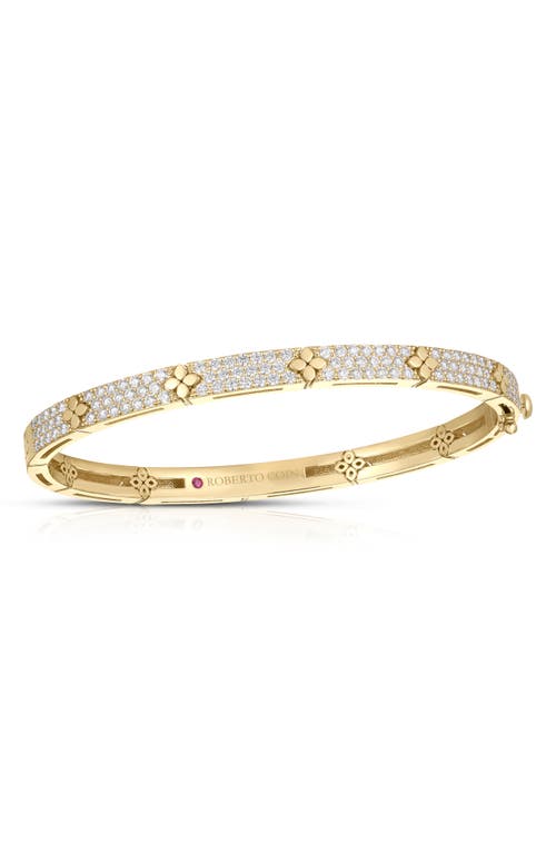 Roberto Coin Love in Verona Diamond Bangle in Yellow Gold 