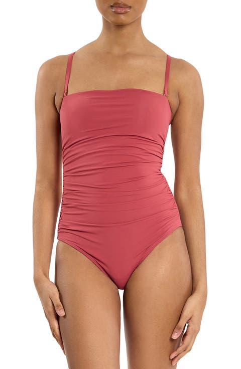 Strapless Bandeau One-Piece Swimsuit