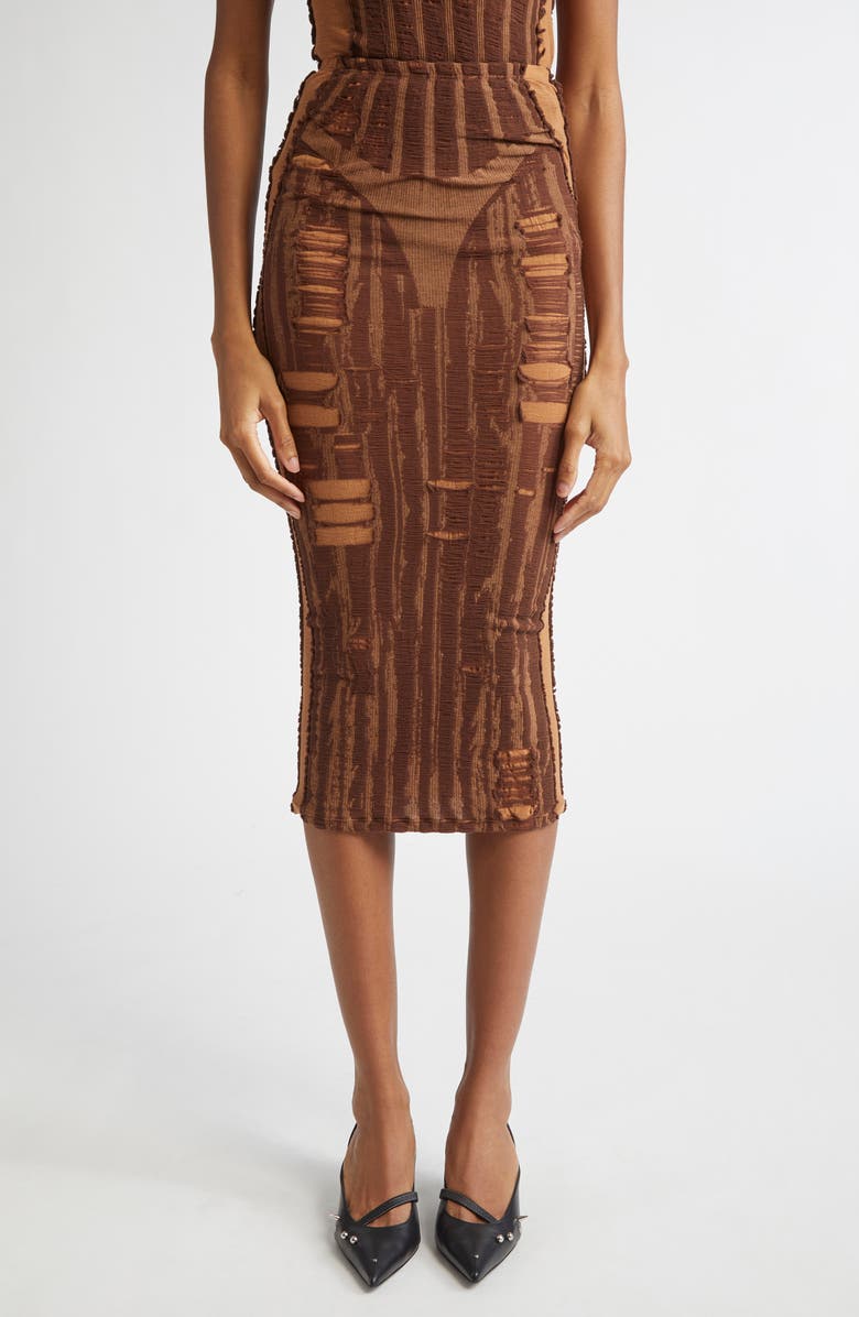 DIESEL<sup>®</sup> M-Calina Trompe l'Oeil Midi Skirt, Main, color, 