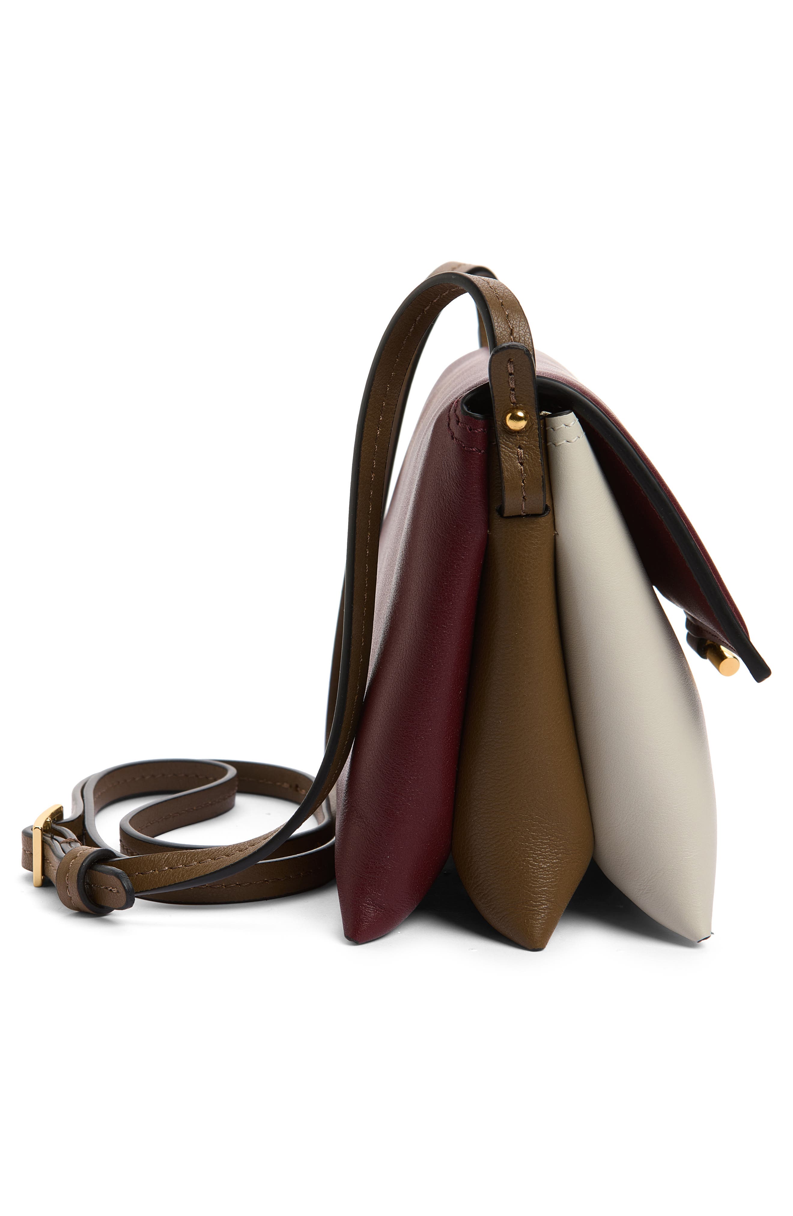 Ida Trio Colorblock Leather Clutch, Alternate, color, BORDEAUX MIX